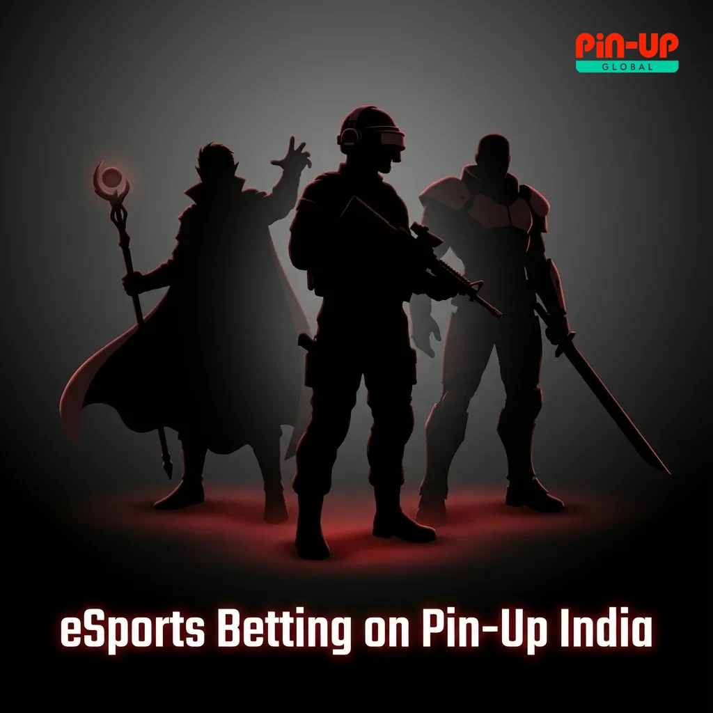 Screenshot of Pin-Up India esports betting page showing live odds and markets for Dota 2, CS2, LoL and StarCraft 2.