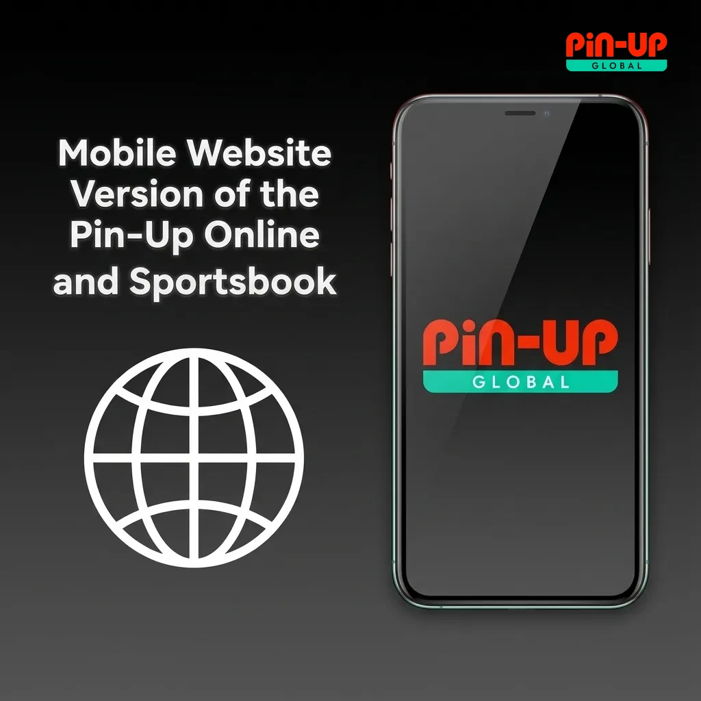 Smartphone showing Pin-Up mobile casino and sportsbook site with INR payments and touch-friendly betting menus