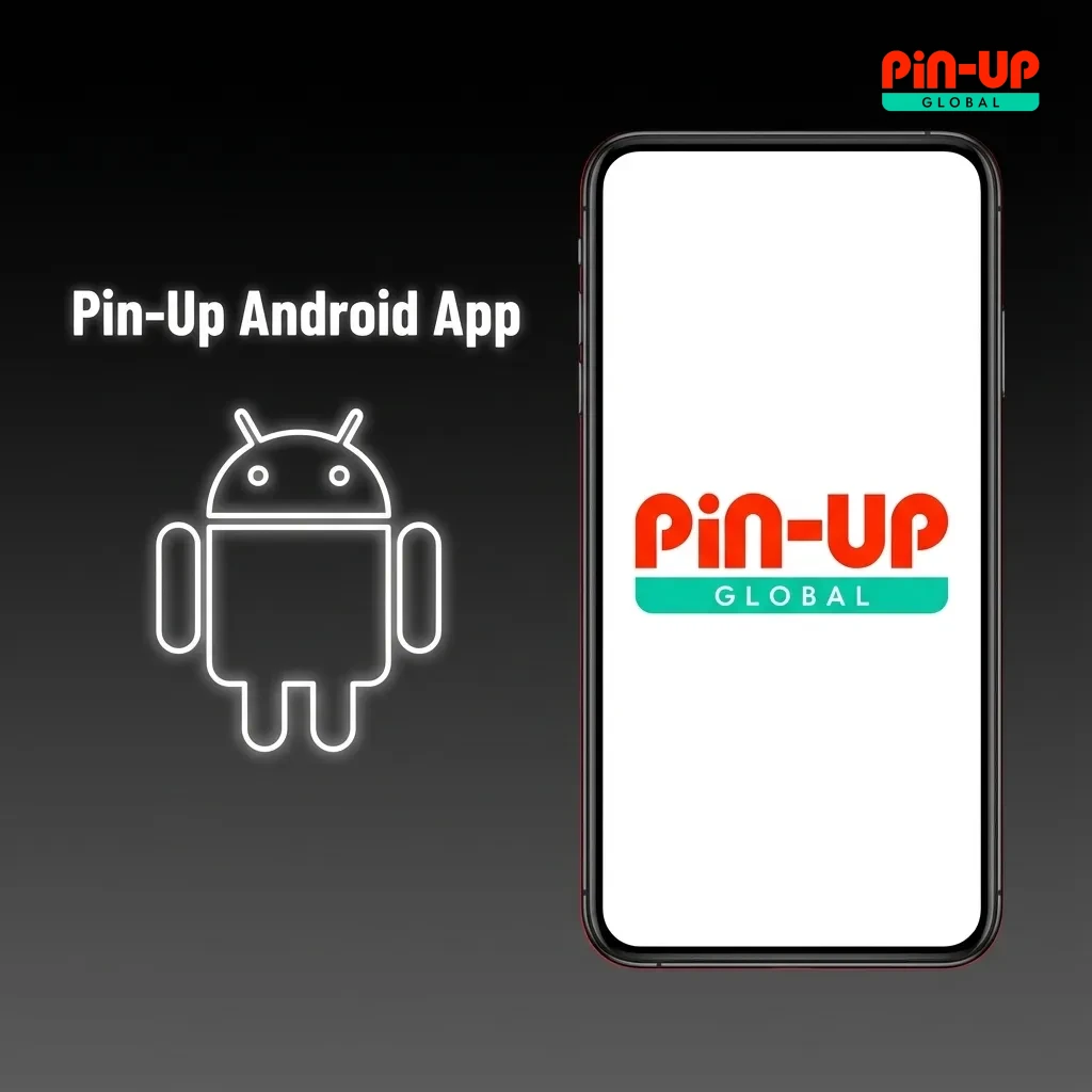 Phone screen showing Pin-Up Android app interface for sports betting and casino games, optimized for low RAM devices in India