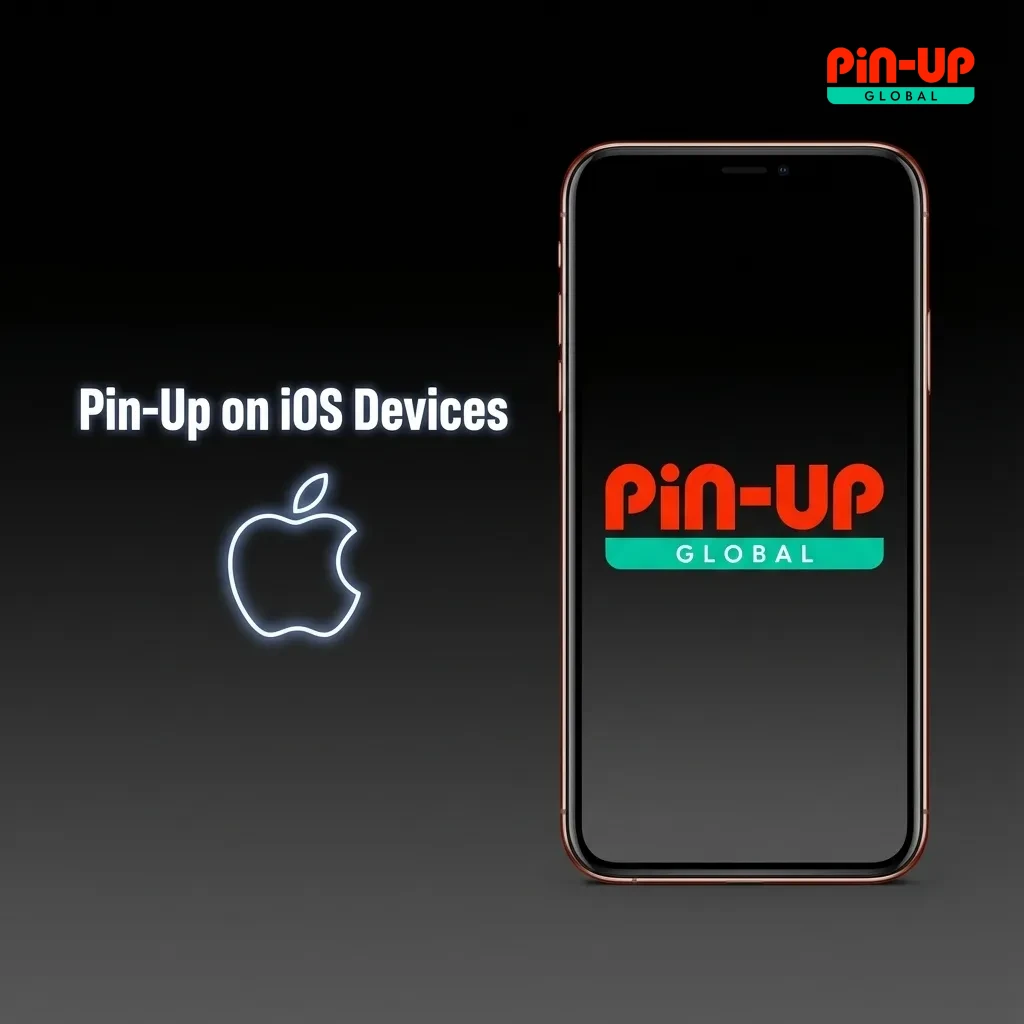iPhone and iPad screens showing the Pin-Up mobile website, with Safari menu highlighting “Add to Home Screen” shortcut setup