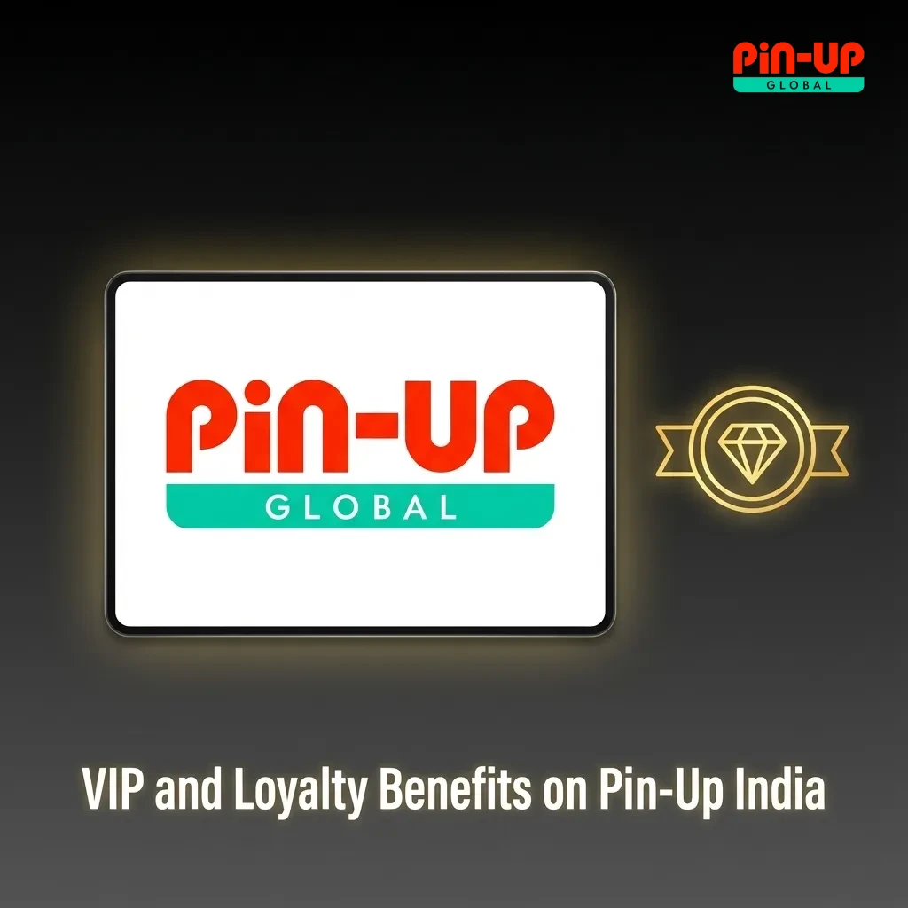 Illustration of Pin-Up India VIP loyalty tiers with points, cashback, bonuses and personalised rewards for frequent players