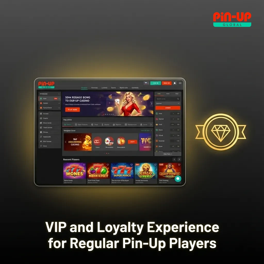 Illustration of Pin-Up VIP loyalty tiers for Indian players with cashback, reload bonuses and personalised betting rewards