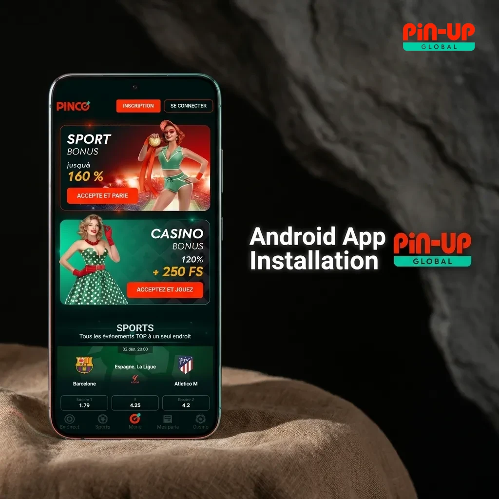 Android phone displaying app installation screen with APK file and security settings enabled