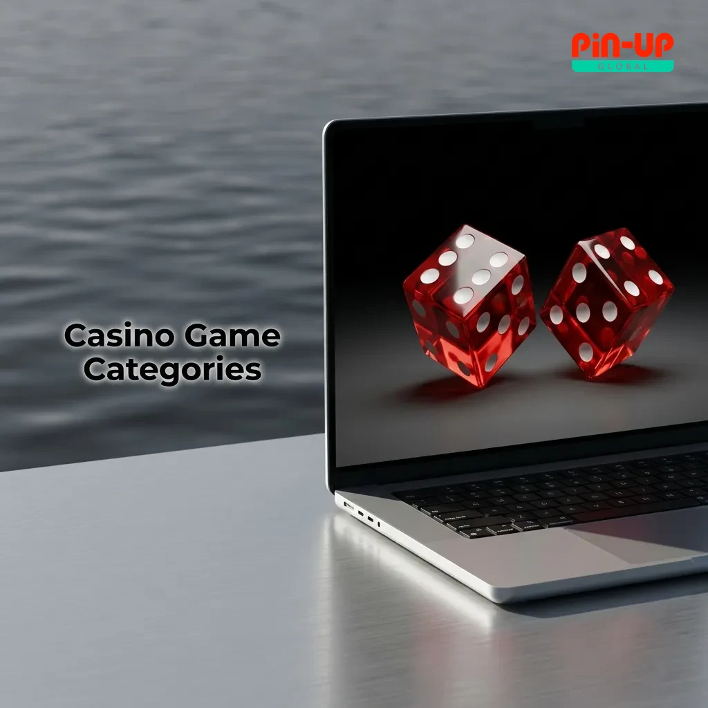 Casino game categories including slots, crash games, table games, jackpot slots, video poker, and instant win games.