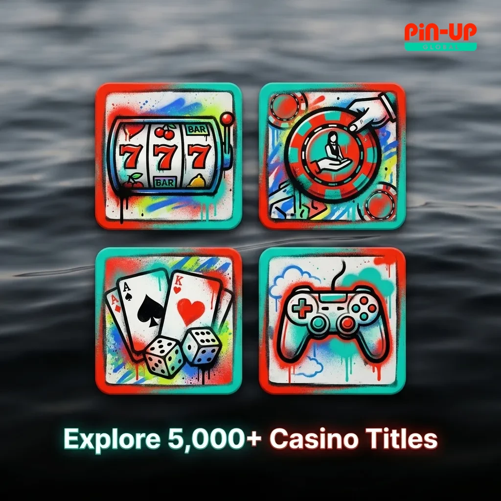 Casino lobby showcasing 5,000+ games including slots, table games, video poker, crash games, and progressive jackpots