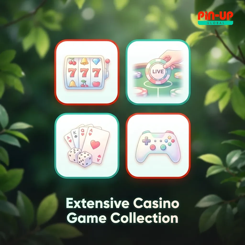 Colorful casino game lobby displaying slots, table games, and jackpot options with multiple categories and game titles